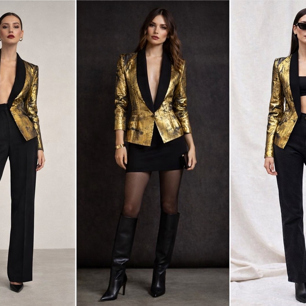 Gold and Black Blazer